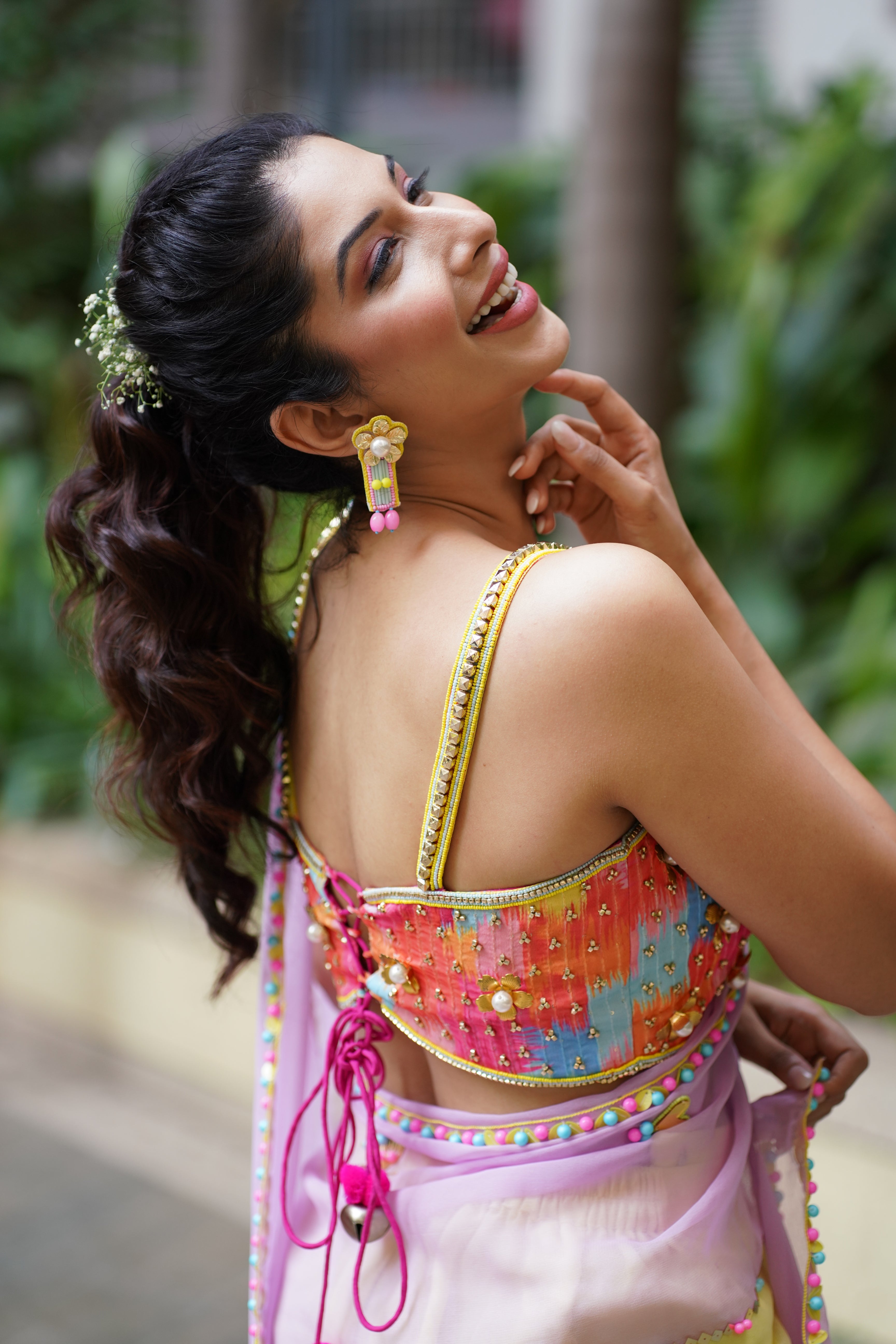 Multicolour beaded handcrafted earings.